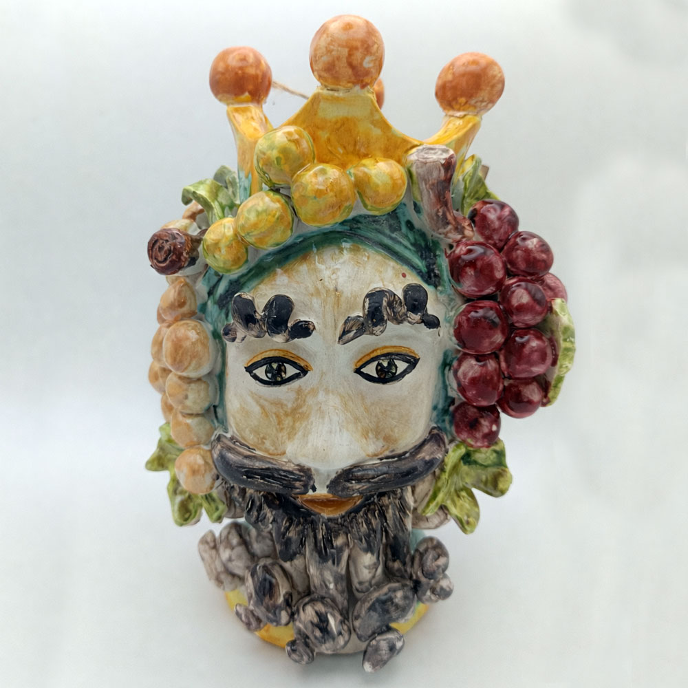 Bacco in ceramica artistica siciliana