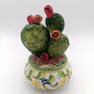 Pianta di Fico d’India in ceramica siciliana