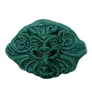 Maschera Invidia in ceramica siciliana dipinta a mano