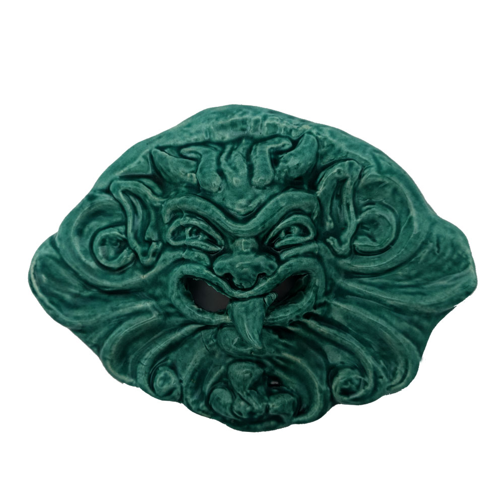 Maschera Invidia in ceramica siciliana dipinta a mano